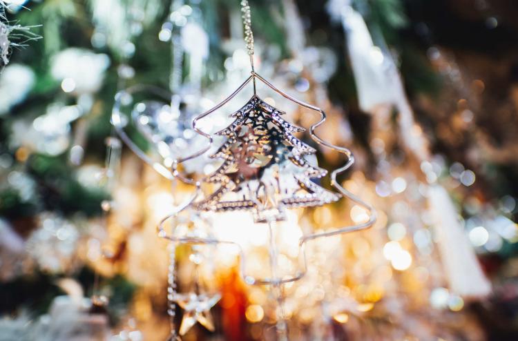 Weihnachtsdekoration im Romantik Hotel Hirsch in Sonnenbühl-Erpfingen